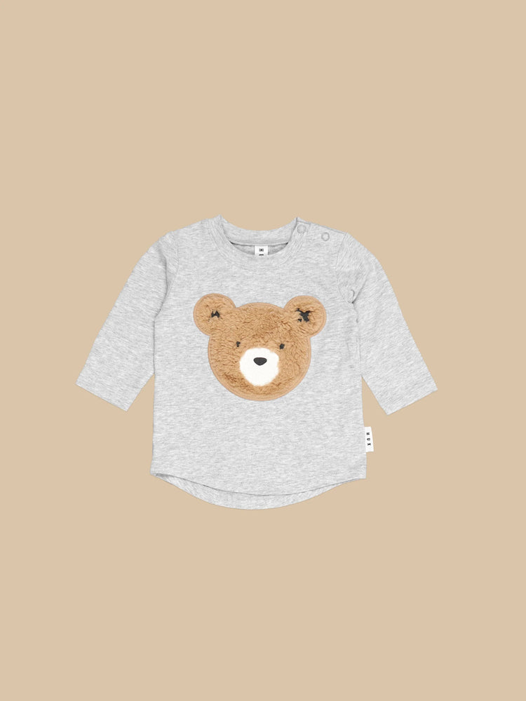 Huxbaby Grey Furry Huxbear Top (0-8Y)