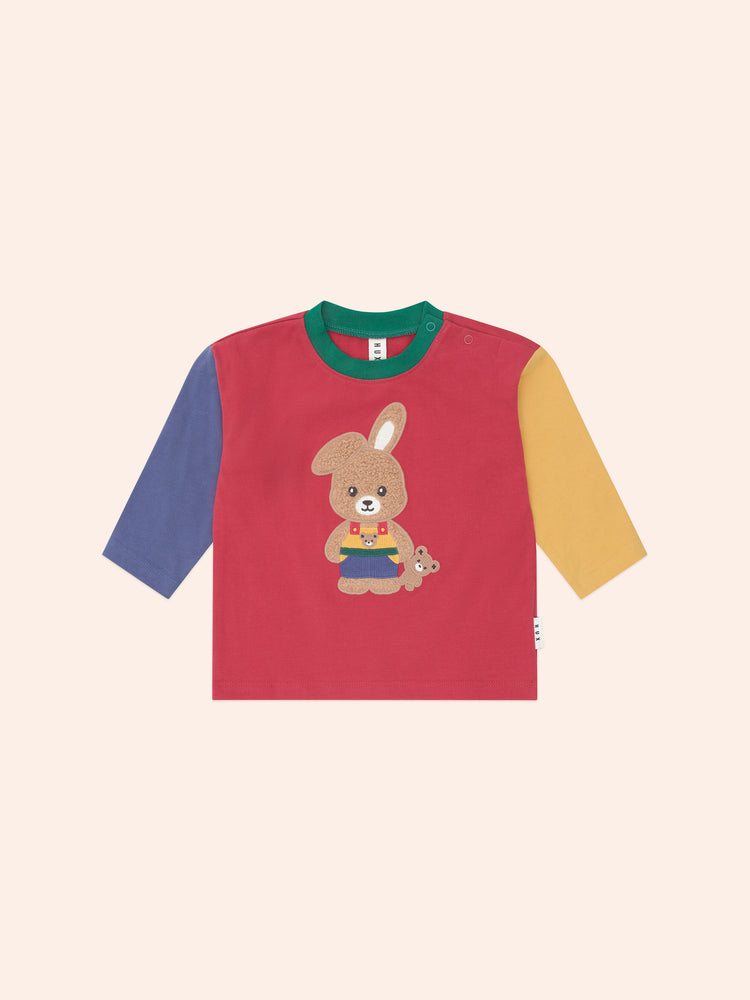 Huxbaby COLOUR BLOCK BUNNY TOP
