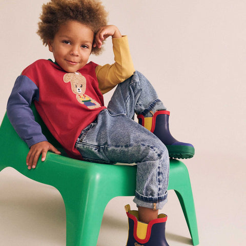 Huxbaby COLOUR BLOCK BUNNY TOP