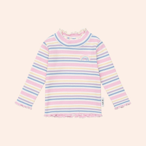 Huxbaby RAINBOW  STRIPE RIB SKIVVY