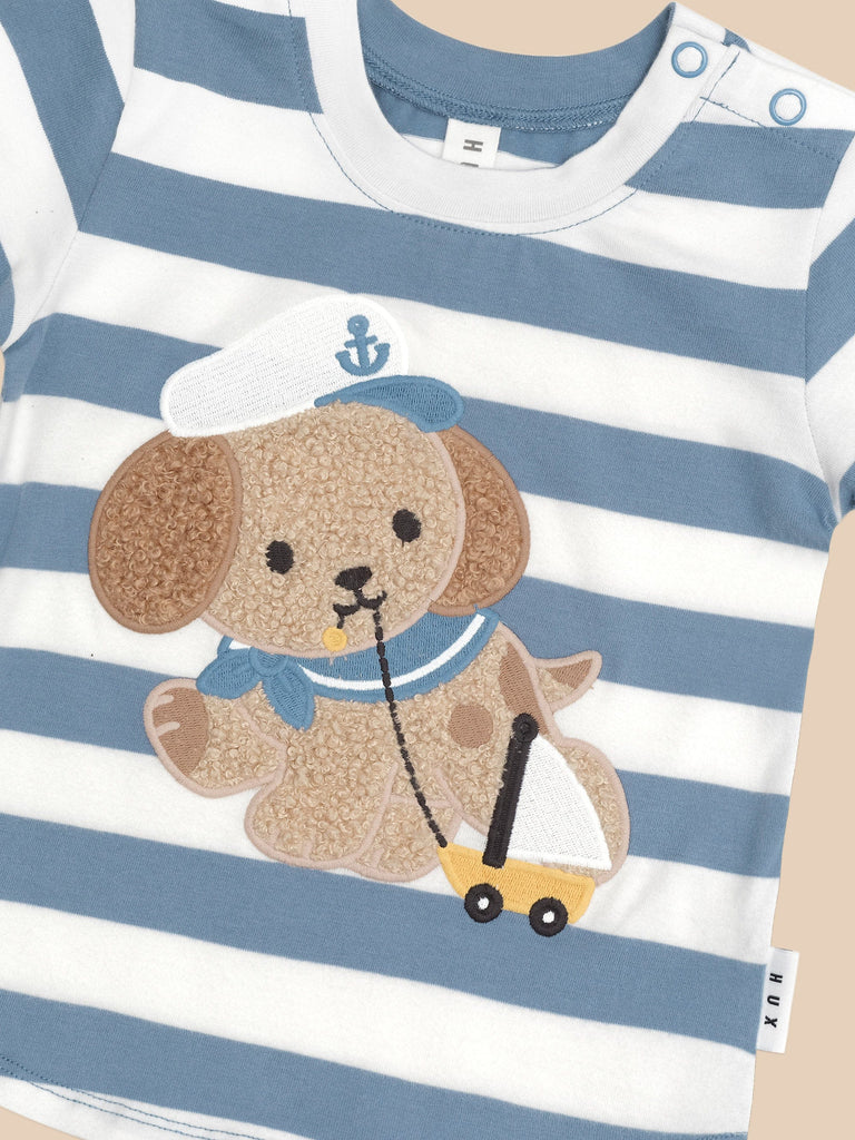 Huxbaby SAILOR PUP STRIPE T-SHIRT