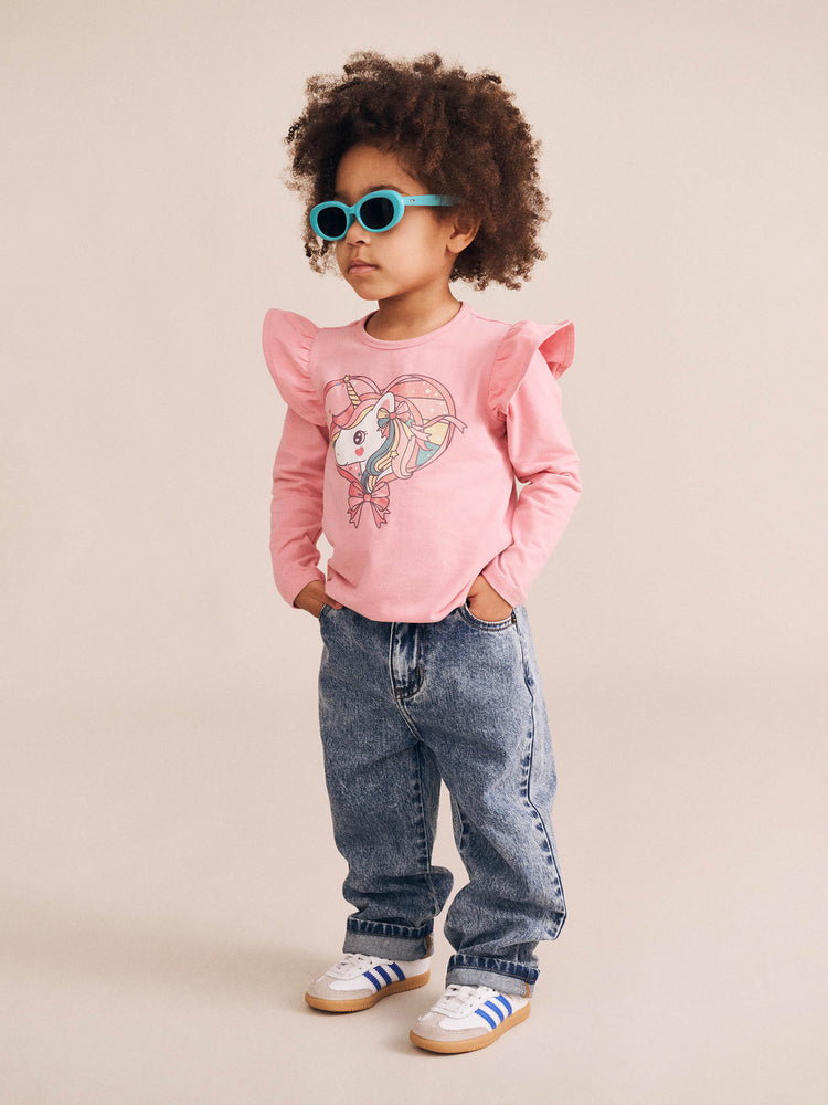 Huxbaby WHIMSICAL UNICORN FRILL TOP