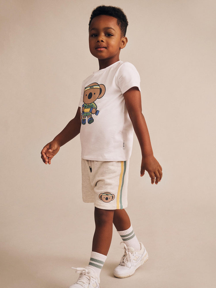 Huxbaby Kel Koala Tee and Shorts Special Combo with free Kangaroo Backpack