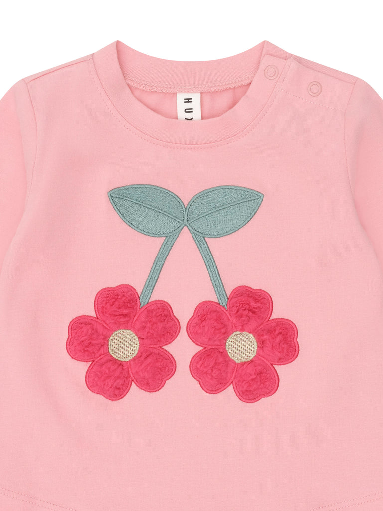 Huxbaby CHERRY BOW PUFF SLEEVE TOP