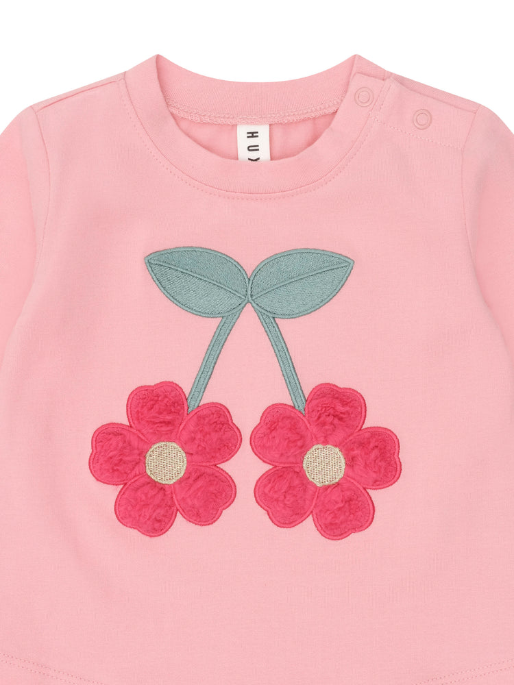 Huxbaby CHERRY BOW PUFF SLEEVE TOP
