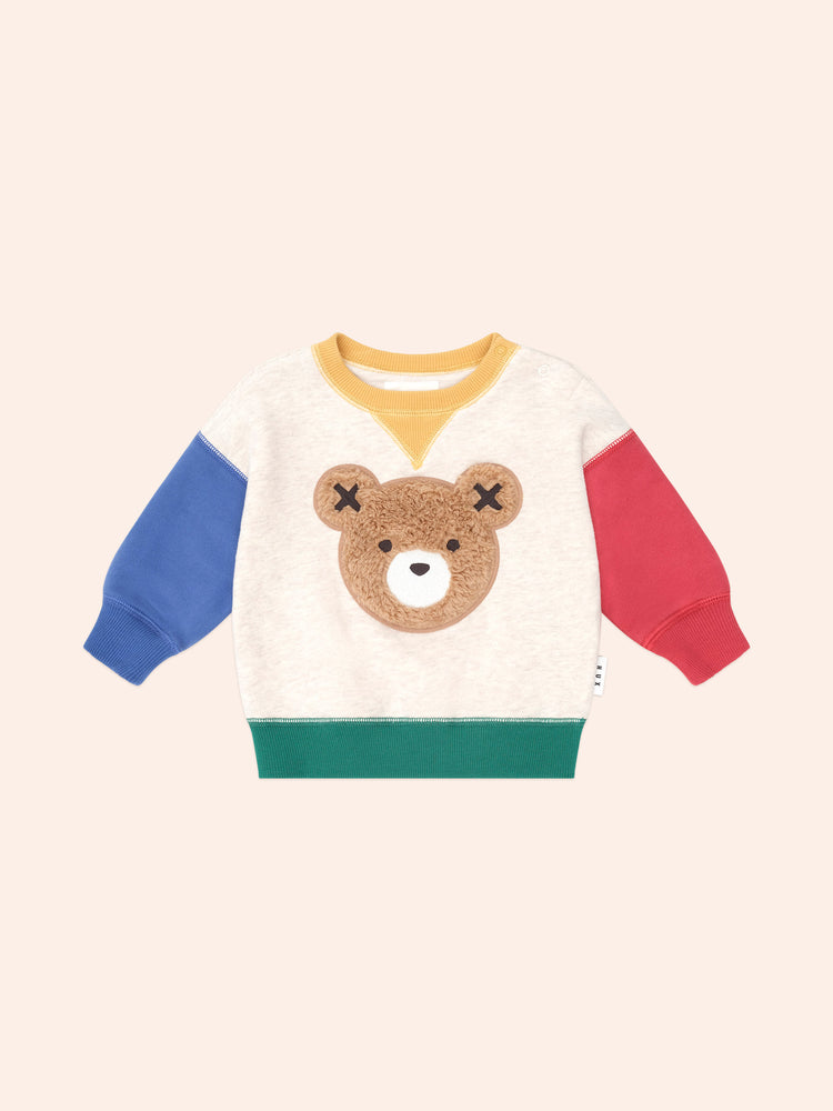 Huxbaby FURRY HUXBEAR COLOUR BLOCK SWEATSHIRT