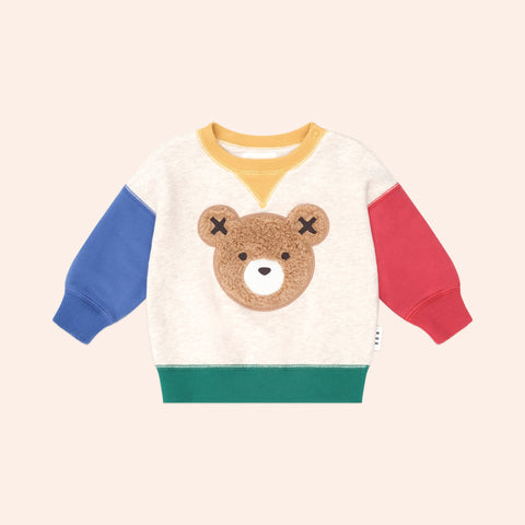 Huxbaby FURRY HUXBEAR COLOUR BLOCK SWEATSHIRT