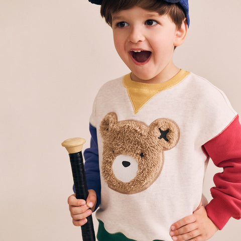 Huxbaby FURRY HUXBEAR COLOUR BLOCK SWEATSHIRT