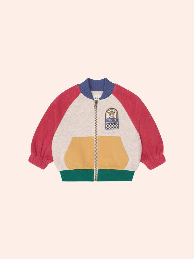 Huxbaby COLOUR BLOCK ZIP SWEAT