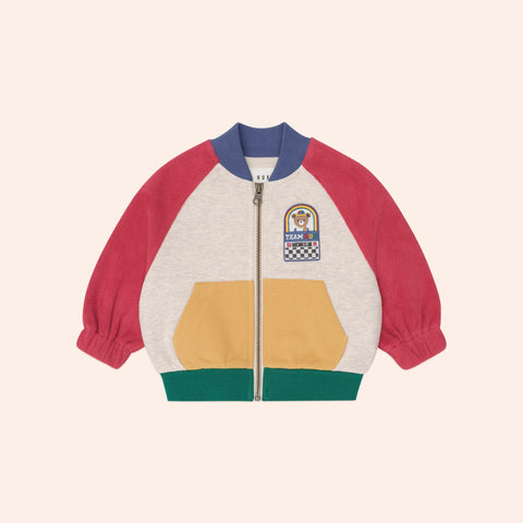 Huxbaby COLOUR BLOCK ZIP SWEAT