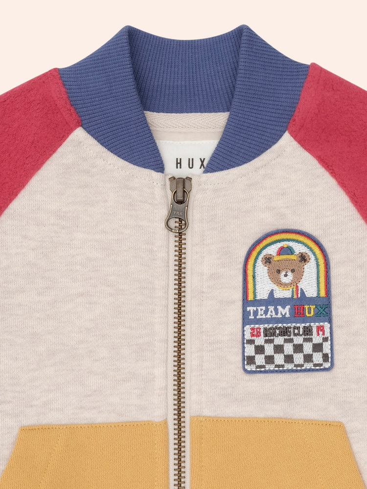 Huxbaby COLOUR BLOCK ZIP SWEAT
