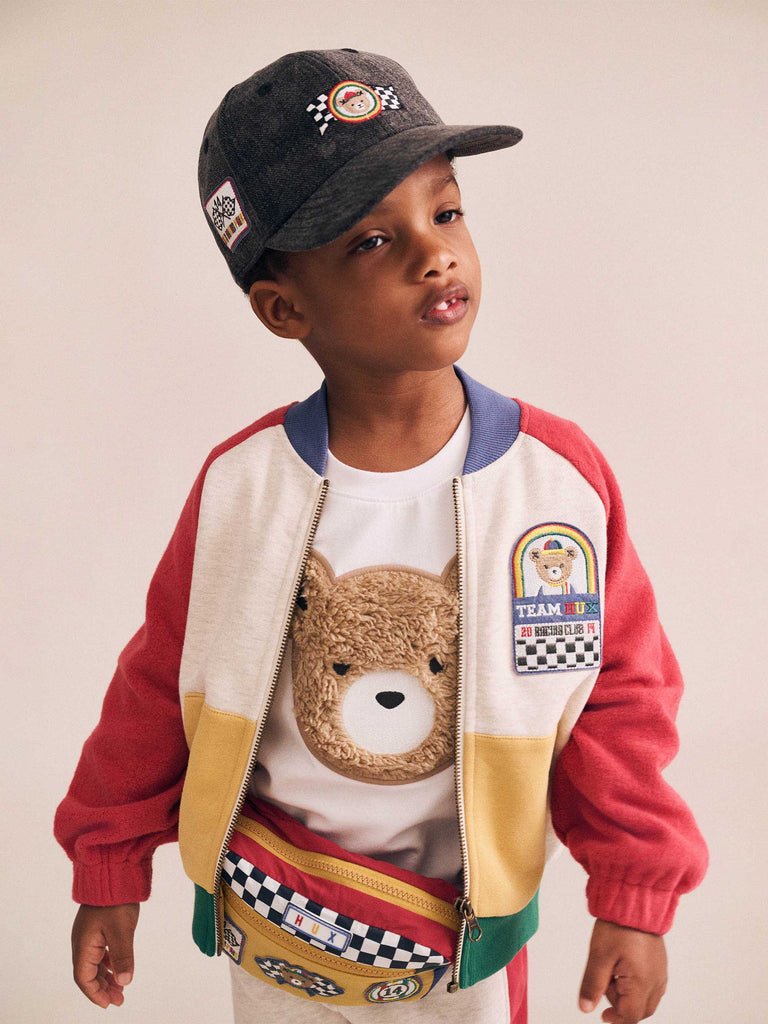 Huxbaby COLOUR BLOCK ZIP SWEAT