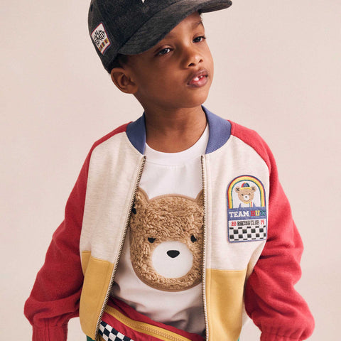 Huxbaby COLOUR BLOCK ZIP SWEAT