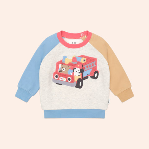 Huxbaby FIRE TRUCK HUX SWEATSHIRT