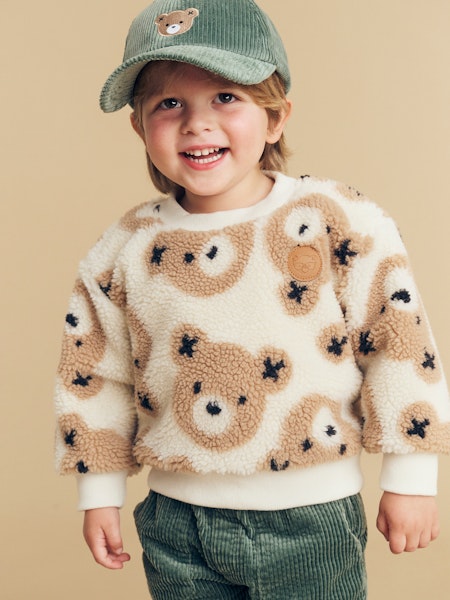 Huxbaby  Huxbear Sherpa Sweatshirt