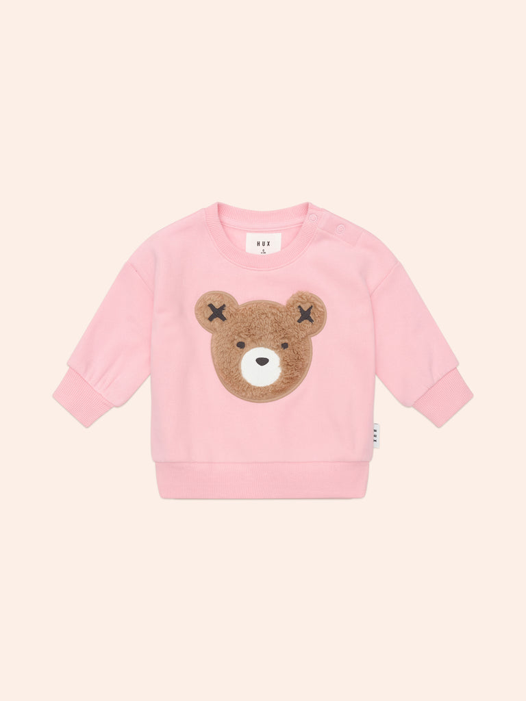 Huxbaby BLUSH FURRY HUXBEAR SWEATSHIRT