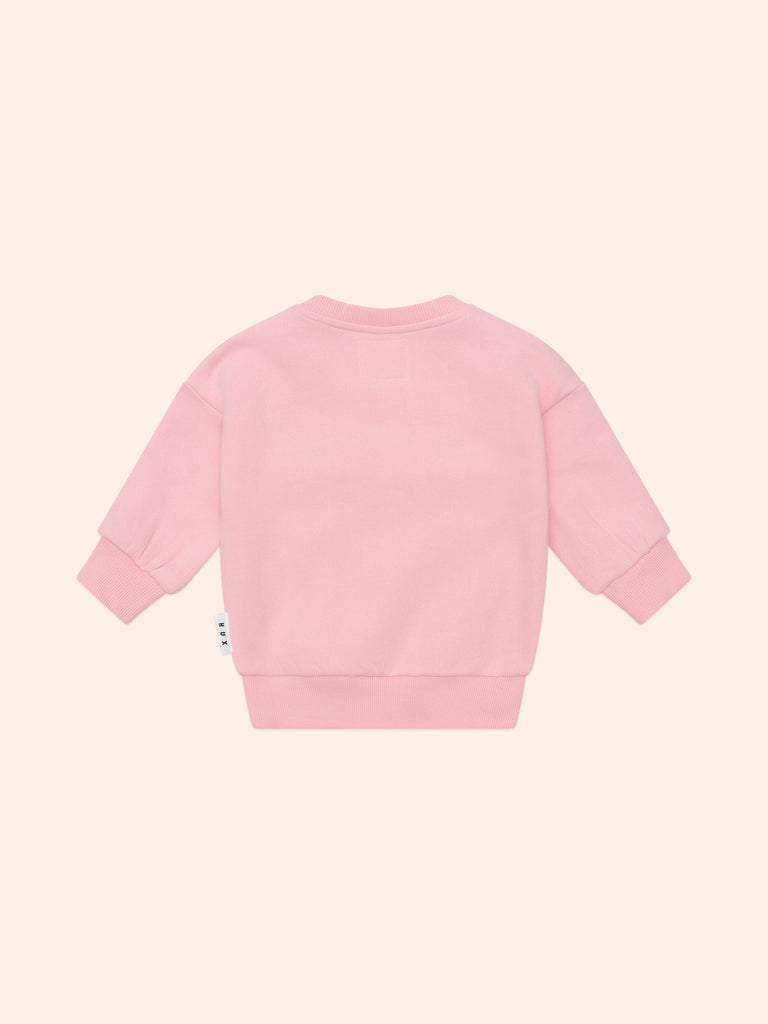 Huxbaby BLUSH FURRY HUXBEAR SWEATSHIRT