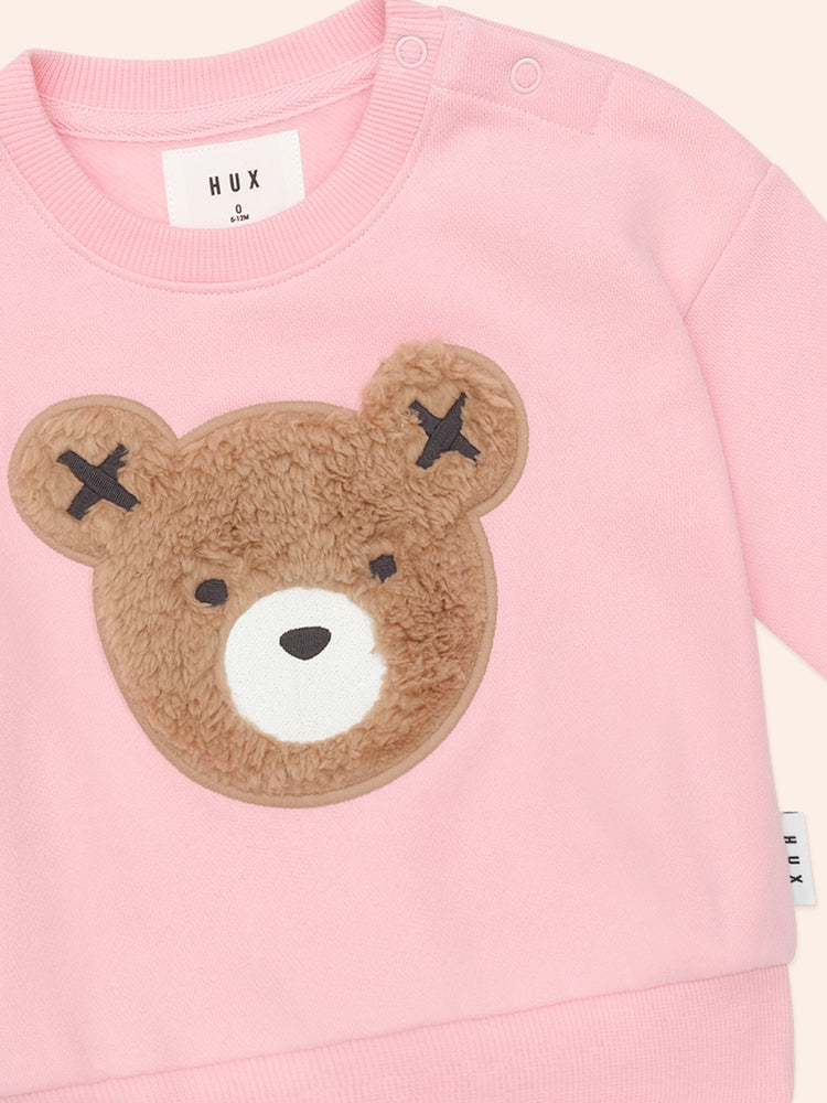 Huxbaby BLUSH FURRY HUXBEAR SWEATSHIRT