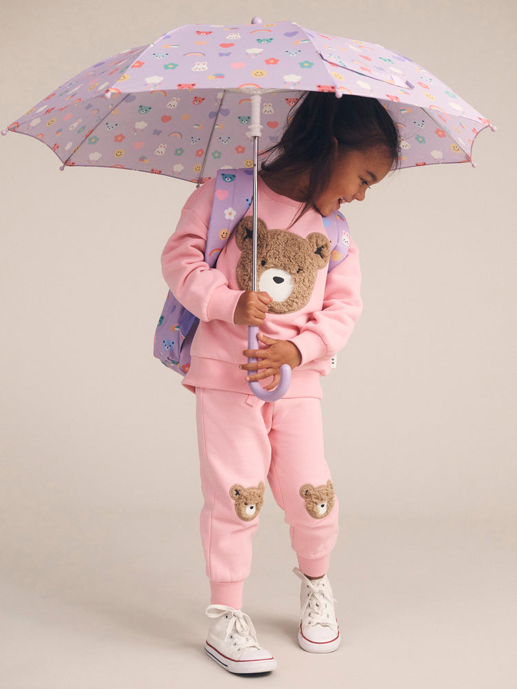 Huxbaby BLUSH FURRY HUXBEAR TRACK PANT and TOP Set With Free TOY Special Combo Set