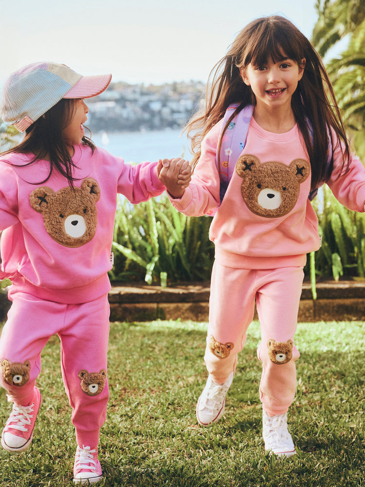 Huxbaby BLUSH FURRY HUXBEAR TRACK PANT and TOP Set With Free TOY Special Combo Set