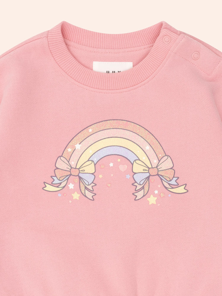 Huxbaby WHIMSICAL RAINBOW SWEATSHIRT