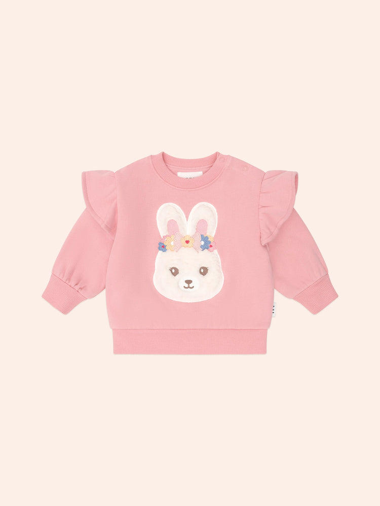 Huxbaby FLOWER FIELD BUNNY SWEATSHIRT