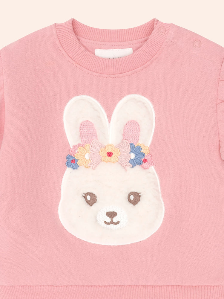Huxbaby FLOWER FIELD BUNNY SWEATSHIRT