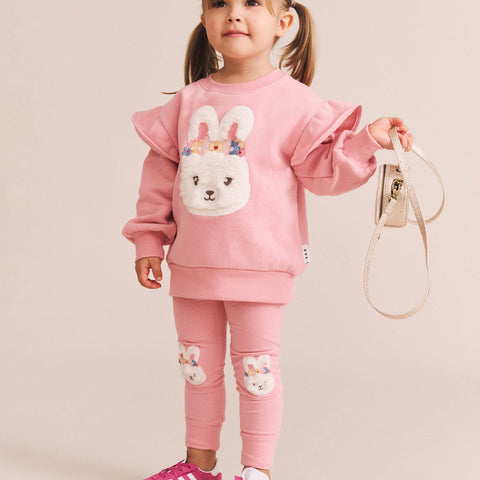 Huxbaby FLOWER FIELD BUNNY SWEATSHIRT