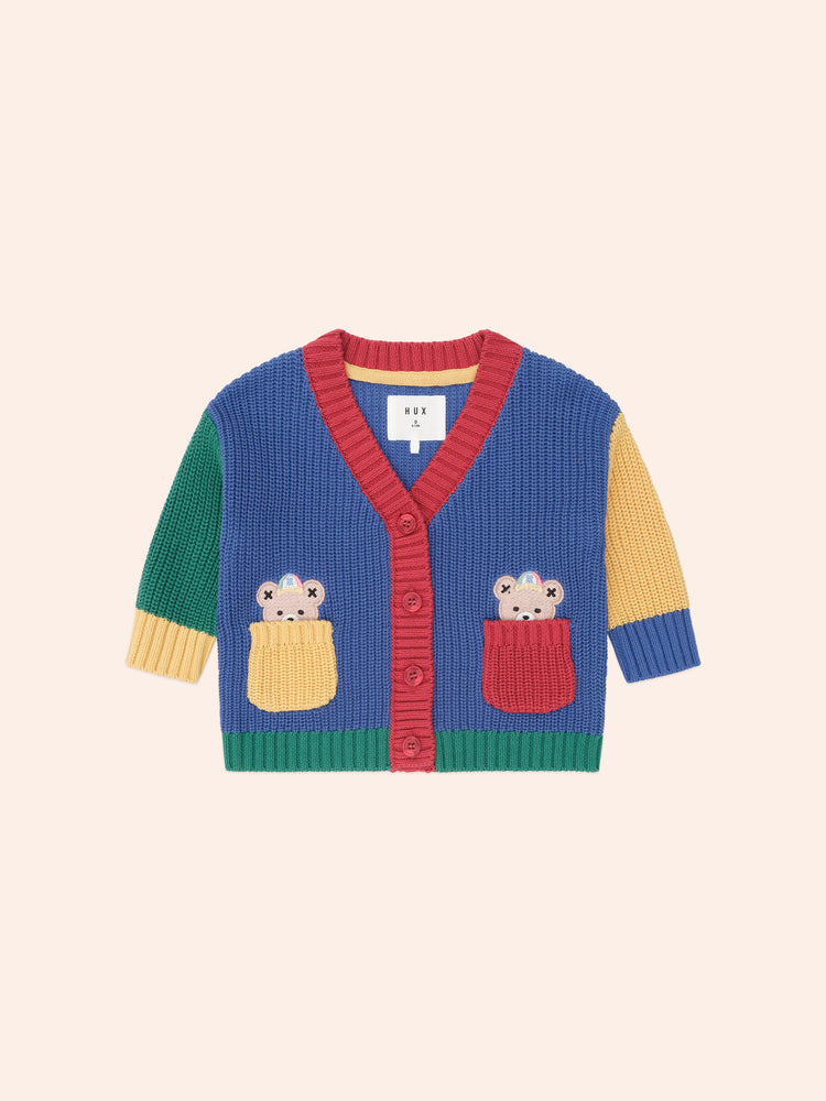 Huxbaby COLOUR BLOCK VARSITY HUX CARDIGAN