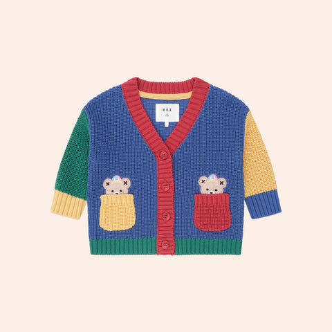 Huxbaby COLOUR BLOCK VARSITY HUX CARDIGAN