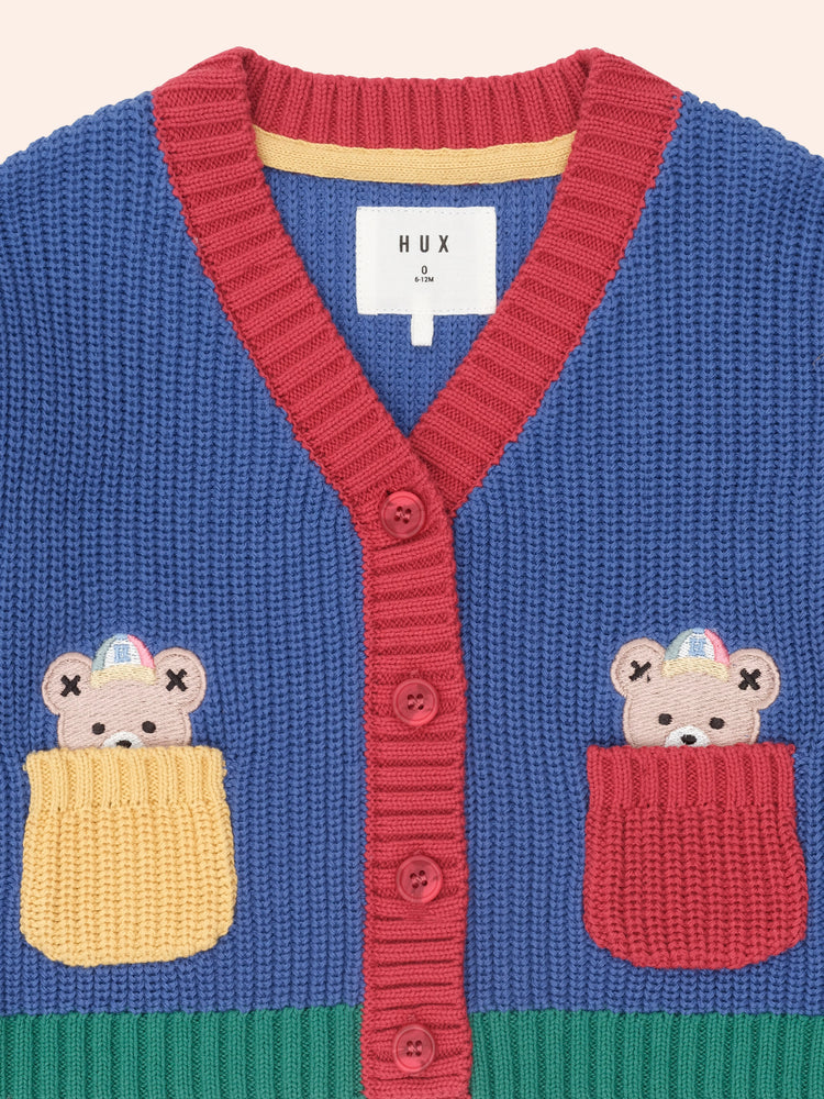 Huxbaby COLOUR BLOCK VARSITY HUX CARDIGAN