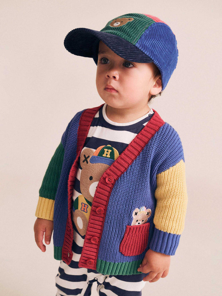 Huxbaby COLOUR BLOCK VARSITY HUX CARDIGAN