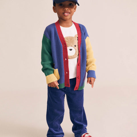 Huxbaby COLOUR BLOCK VARSITY HUX CARDIGAN