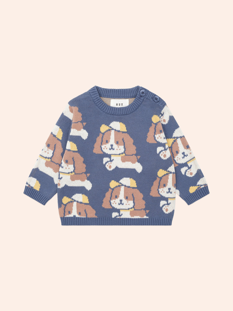 Huxbaby HAPPY PUPPY KNIT JUMPER