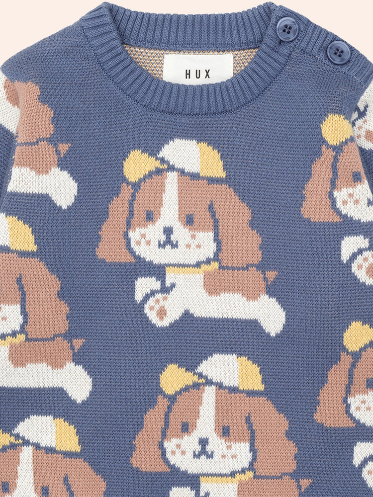 Huxbaby HAPPY PUPPY KNIT JUMPER