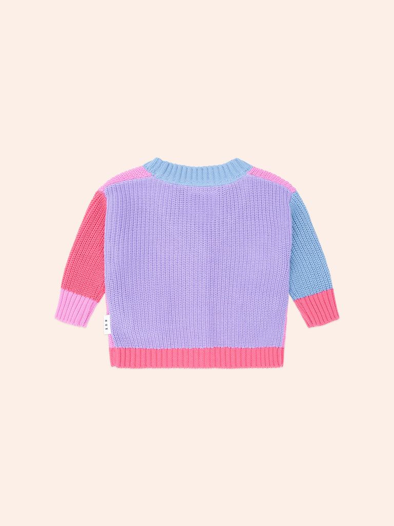 Huxbaby COLOUR BLOCK HUXETTE CARDIGAN