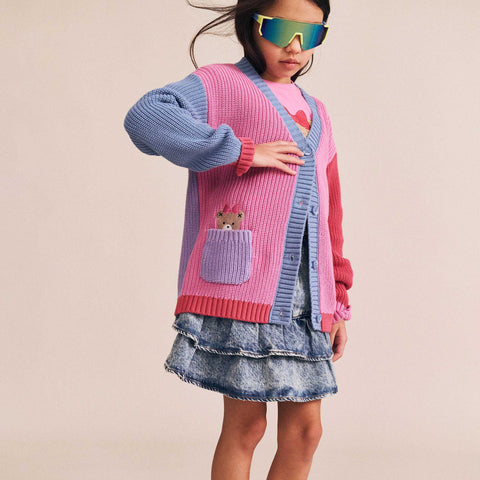 Huxbaby COLOUR BLOCK HUXETTE CARDIGAN