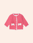 Huxbaby CROCHET BOW CARDIGAN