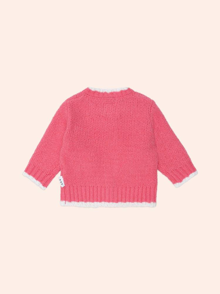 Huxbaby CROCHET BOW CARDIGAN
