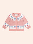 Huxbaby FOLK CHERRY BOW CARDIGAN