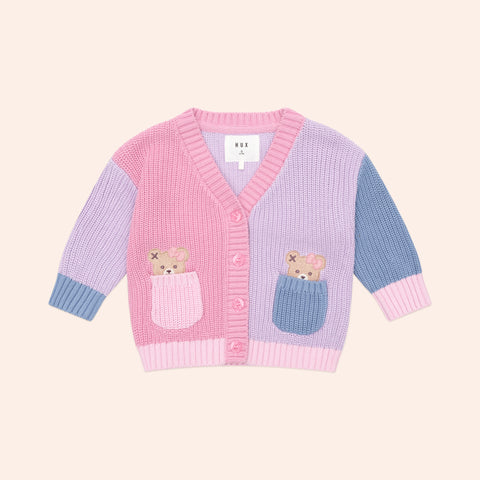 Huxbaby PEEPING POCKET GIRL CARDI