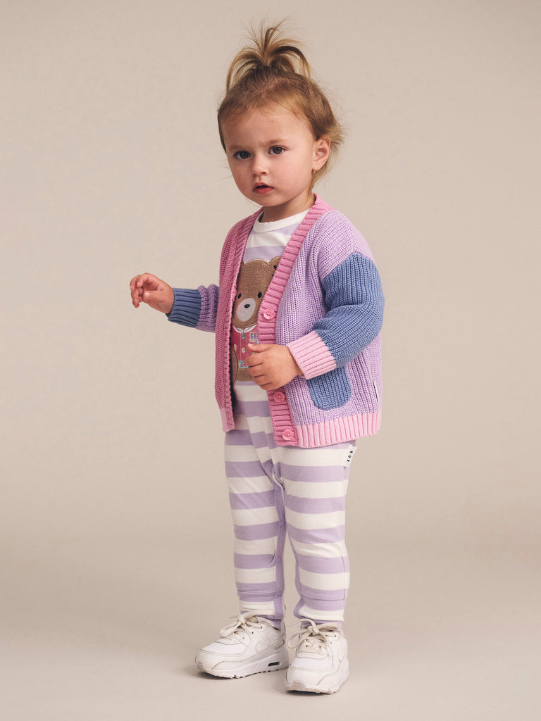 Huxbaby PEEPING POCKET GIRL CARDI