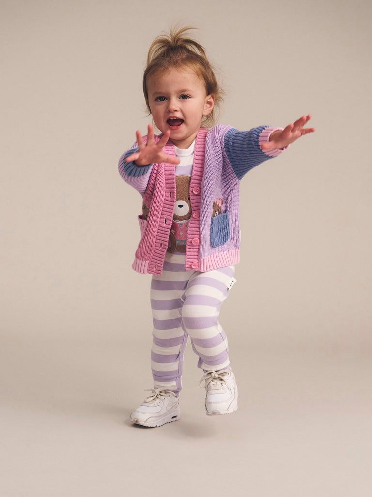 Huxbaby PEEPING POCKET GIRL CARDI