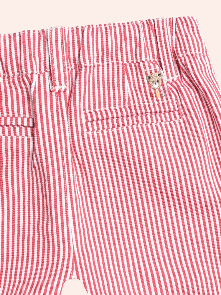 Huxbaby Chill Red Stripe Chino Shorts