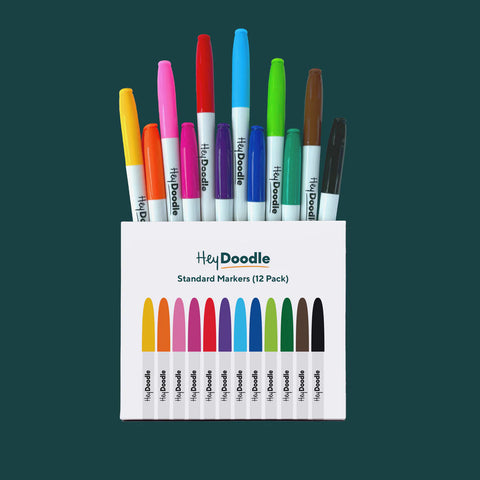 HeyDoodle extendard Markers (12 Pack)