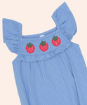 Huxbaby Starwberry Seersucker Bubble Romper
