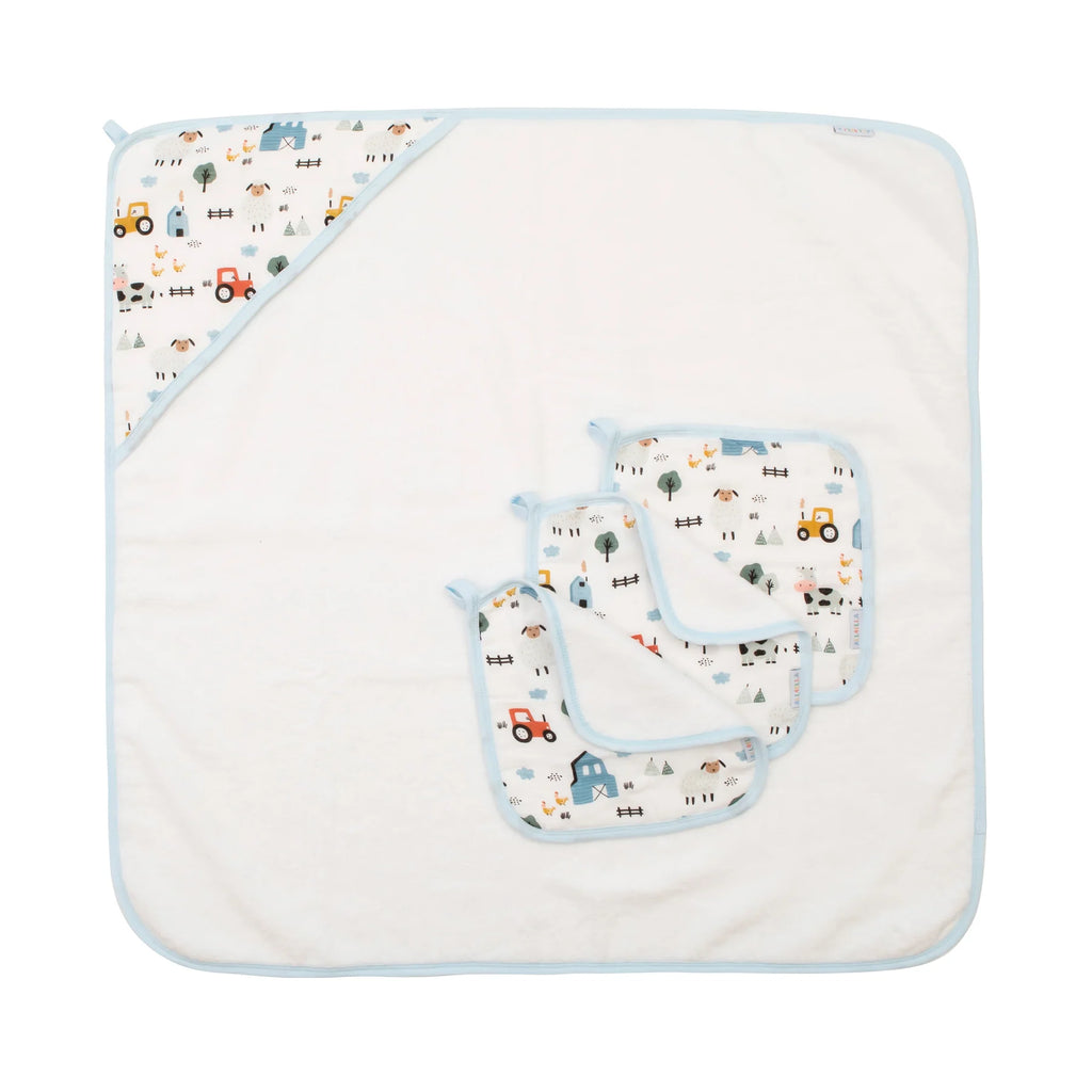ALL4ELLA Baby hooded towel - Barnyard