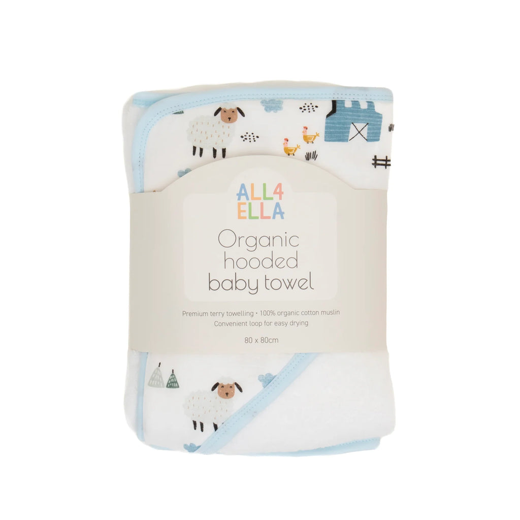 ALL4ELLA Baby hooded towel - Barnyard