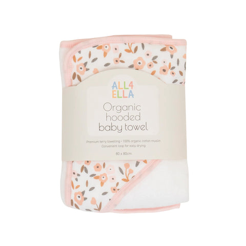 ALL4ELLA Baby hooded towel - Floral Bouquet