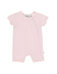 BEBE PINK SPOT LAYETTE SHORT SLEEVE ROMPER